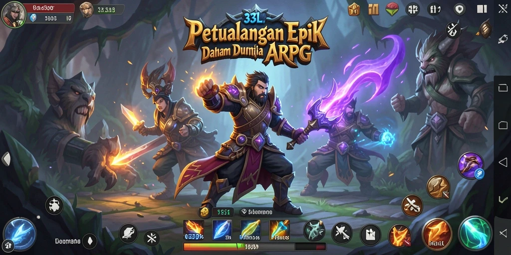 Gameplay seru di dunia fantasi 33L dengan pertarungan mendebarkan.