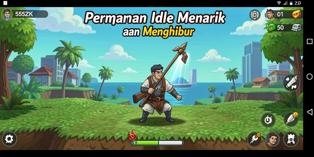 Tampilan gameplay <strong>555ZK</strong> yang menarik dengan berbagai sumber daya.