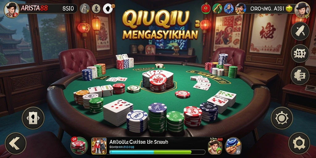 Tampilan gameplay ARISTA88 dengan suasana QiuQiu yang mendebarkan.