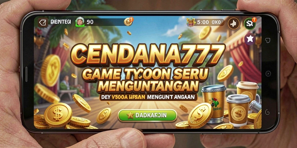 Screenshot CENDANA777 menampilkan gameplay seru dalam mengelola bisnis Tycoon.