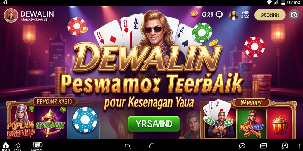 Tampilan gameplay yang seru dalam DEWALIN dengan berbagai pilihan permainan Kasino.