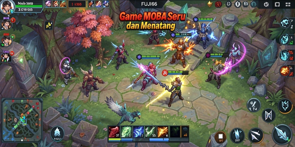 Screenshot gameplay menampilkan aksi seru dalam FUJI66.