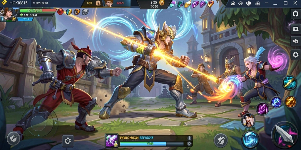 Screenshot menarik dari pertarungan gameplay di HOKI8815.