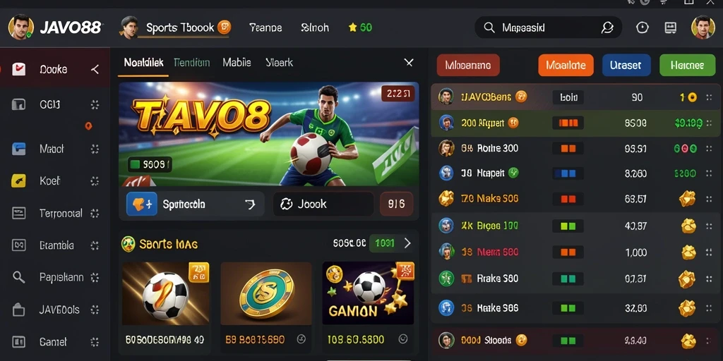 Tampilan gameplay menarik pada aplikasi Sportsbook JAVO88.