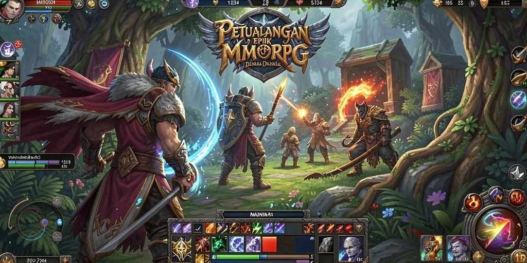 Tampilan aksi epik dalam gameplay MMORPG K234.