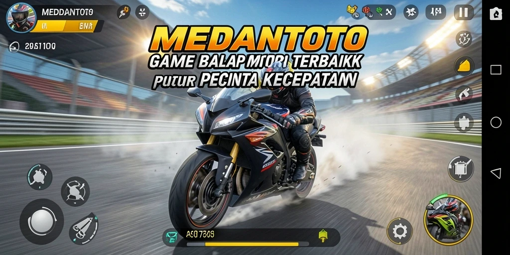 Tangkapan layar MEDANTOTO dengan aksi balapan motor yang seru dan mendebarkan.