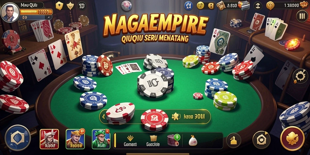 Tangkapan layar gameplay QiuQiu yang mendebarkan di NAGAEMPIRE.