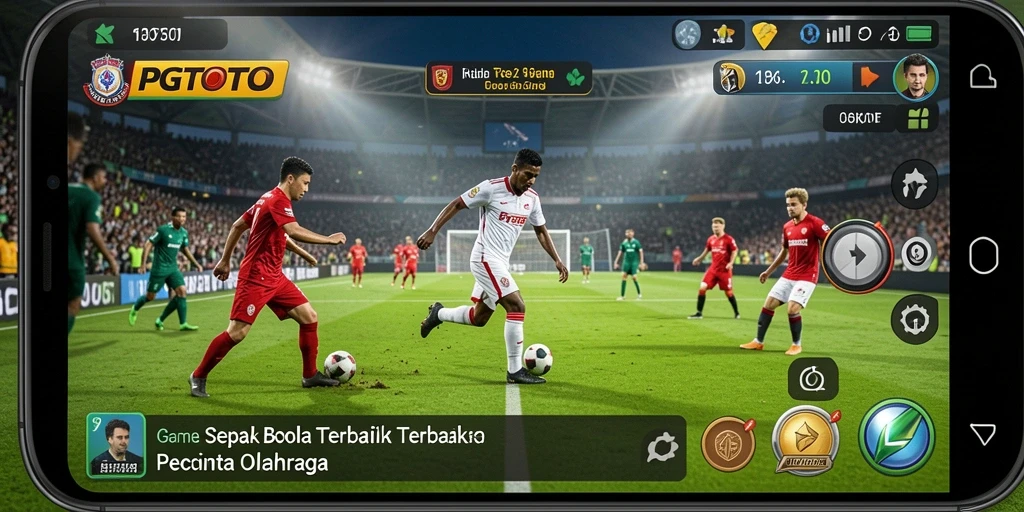 Tangkapan layar PGTOTO menampilkan aksi pertandingan sepak bola yang mendebarkan.