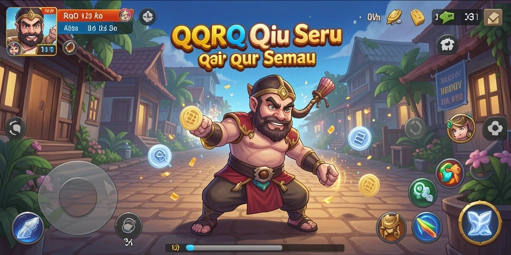 Tampilan gameplay seru QiuQiu di QQRP dengan teman-teman.