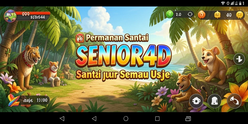 Tampilan gameplay SERIOR4D yang ceria dan penuh warna.