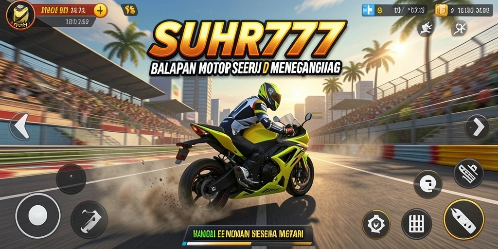 Gameplay mengasyikkan dalam balapan motor yang menegangkan.