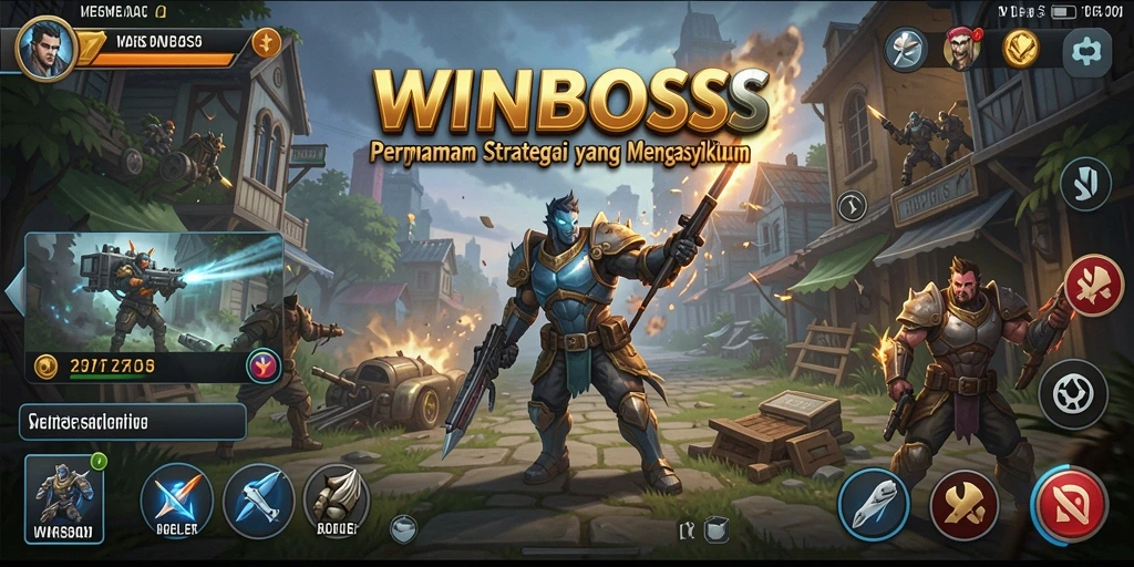 Screenshot menampilkan aksi pertempuran epik dalam WINBOSS.